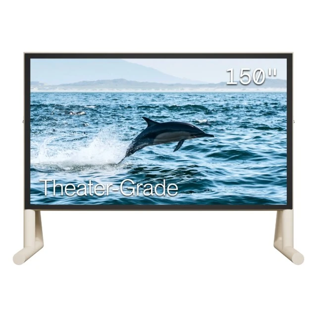 Manufacturer reference image of the Valerion 150-inch inflatable screen